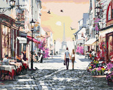 Malování podle čísel - MILENCI V PAŘÍŽI (RICHARD MACNEIL) - 80x100 cm, bez rámu a bez vypnutí plátna