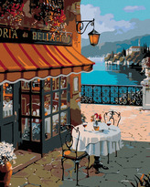 Malování podle čísel - ROMANTICKÉ POSEZENÍ - 40x50 cm, vypnuté plátno na rám