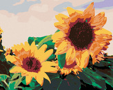 Malování podle čísel - SLUNEČNICE I. - 40x50 cm, bez rámu a bez vypnutí plátna