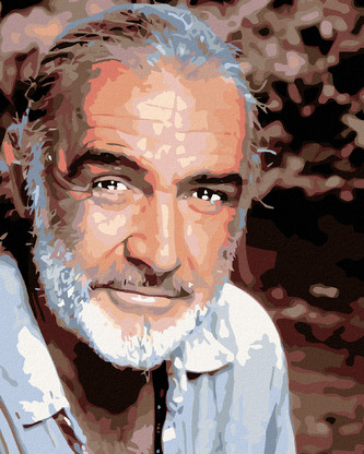 Malování podle čísel - SEAN CONNERY - 40x50 cm, bez rámu a bez vypnutí plátna