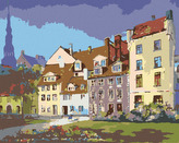 Malování podle čísel - ŘADOVÉ DOMKY - 80x100 cm, vypnuté plátno na rám