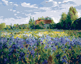 Malování podle čísel - DŮM NA VENKOVĚ - 80x100 cm, bez rámu a bez vypnutí plátna