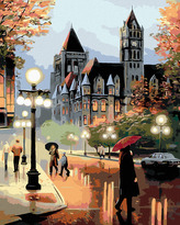 Malování podle čísel - NA ULICI PŘED RADNICÍ - 40x50 cm, vypnuté plátno na rám