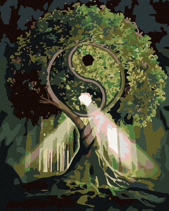 Malování podle čísel - STROM HARMONIE - 80x100 cm, bez rámu a bez vypnutí plátna