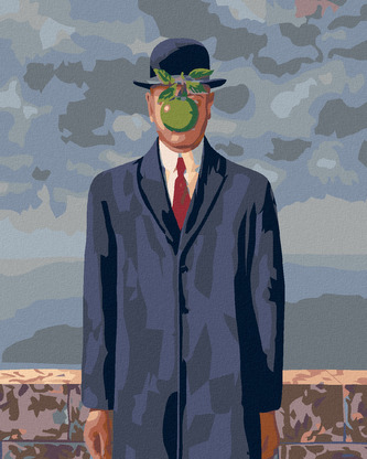 Malování podle čísel - SYN ČLOVĚKA (RENÉ MAGRITTE) - 40x50 cm, bez rámu a bez vypnutí plátna