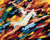 Malování podle čísel - TANEČNICE - 40x50 cm, bez rámu a bez vypnutí plátna