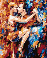 Malování podle čísel - VE VÁŠNI TANCE - 80x100 cm, vypnuté plátno na rám