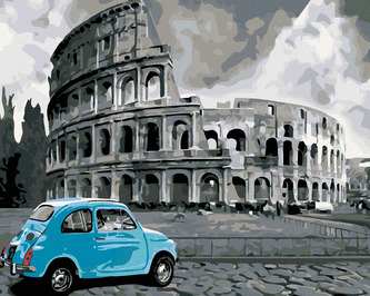 Malování podle čísel - KOLOSEUM - 80x100 cm, vypnuté plátno na rám