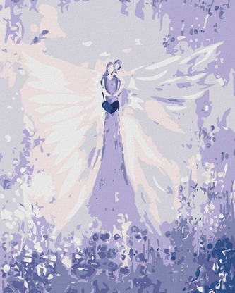 Malování podle čísel - ANDĚLÉ OD LENKY - EMBRACE ANGEL - 40x50 cm, vypnuté plátno na rám
