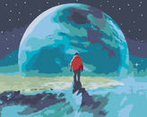 Malování podle čísel - MUŽ NA VRCHOLU HORY - 40x50 cm, vypnuté plátno na rám