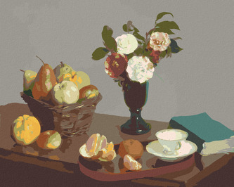 Malování podle čísel - ZÁTIŠÍ (H. FANTIN-LATOUR) - 40x50 cm, bez rámu a bez vypnutí plátna