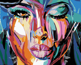 Malování podle čísel - POMALOVANÁ KRÁSKA - 80x100 cm, bez rámu a bez vypnutí plátna