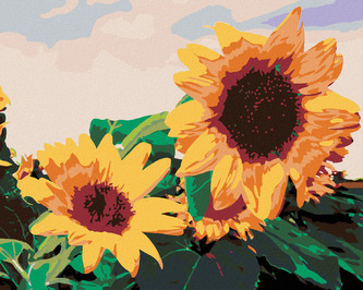 Malování podle čísel - SLUNEČNICE I. - 40x50 cm, vypnuté plátno na rám