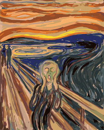 Malování podle čísel - VÝKŘIK (E. MUNCH) - 40x50 cm, bez rámu a bez vypnutí plátna
