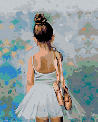 Malování podle čísel - MALÁ BALETKA - 40x50 cm, bez rámu a bez vypnutí plátna