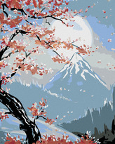 Malování podle čísel - JARO V HORÁCH - 40x50 cm, bez rámu a bez vypnutí plátna