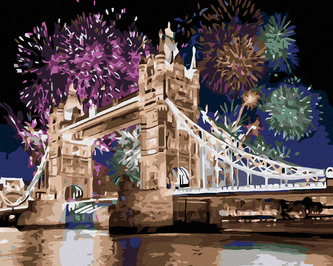Malování podle čísel - TOWER BRIDGE - 40x50 cm, bez rámu a bez vypnutí plátna