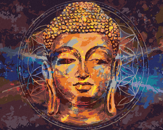 Malování podle čísel - HVĚZDNÝ BUDDHA - 40x50 cm, vypnuté plátno na rám