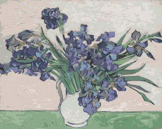 Malování podle čísel - KOSATCE (VAN GOGH) - 40x50 cm, bez rámu a bez vypnutí plátna