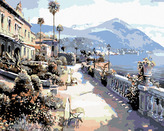 Malování podle čísel - BUDOVY NAD MOŘEM - 80x100 cm, bez rámu a bez vypnutí plátna