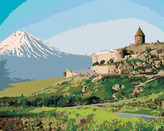 Malování podle čísel - STARÝ HRAD - 80x100 cm, bez rámu a bez vypnutí plátna