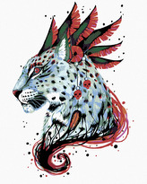 Malování podle čísel - ZDOBENÝ LEOPARD - 40x50 cm, bez rámu a bez vypnutí plátna