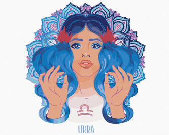 Malování podle čísel - ŽENA VÁHY - 40x50 cm, bez rámu a bez vypnutí plátna