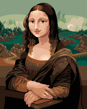 Malování podle čísel - POHÁDKOVÁ MONA LISA - INSPIRACE DA VINCI - 80x100 cm, bez rámu a bez vypnutí plátna