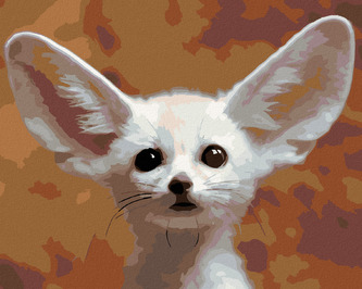 Malování podle čísel - LIŠTIČKA FENEK - 80x100 cm, bez rámu a bez vypnutí plátna