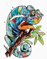 Malování podle čísel - CHAMELEON - 40x50 cm, bez rámu a bez vypnutí plátna
