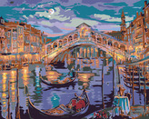 Malování podle čísel - LÁVKA PŘES ŘEKU - 80x100 cm, vypnuté plátno na rám