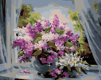 Malování podle čísel - ŠEŘÍKY VE VÁZE - 40x50 cm, bez rámu a bez vypnutí plátna