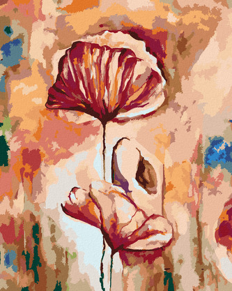 Malování podle čísel - KVETOUCÍ VLČÍ MÁK - 40x50 cm, bez rámu a bez vypnutí plátna