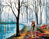 Malování podle čísel - NA PROCHÁZCE U VODY - 80x100 cm, bez rámu a bez vypnutí plátna