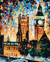 Malování podle čísel - BIG BEN V BARVÁCH - 80x100 cm, vypnuté plátno na rám
