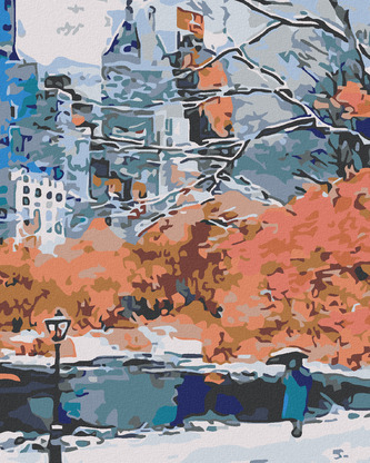 Malování podle čísel - PARK V NEW YORKU - 40x50 cm, vypnuté plátno na rám