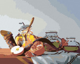 Malování podle čísel - ZÁTIŠÍ - 40x50 cm, vypnuté plátno na rám