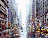 Malování podle čísel - RUŠNÁ ULICE V NEW YORKU II (RICHARD MACNEIL) - 80x100 cm, vypnuté plátno na rám