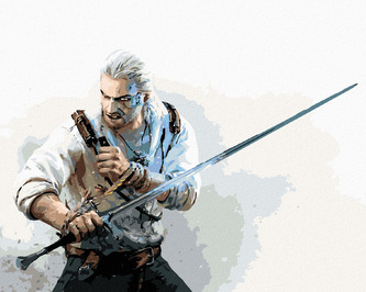 Malování podle čísel - BOJUJÍCÍ ZAKLÍNAČ - 80x100 cm, vypnuté plátno na rám