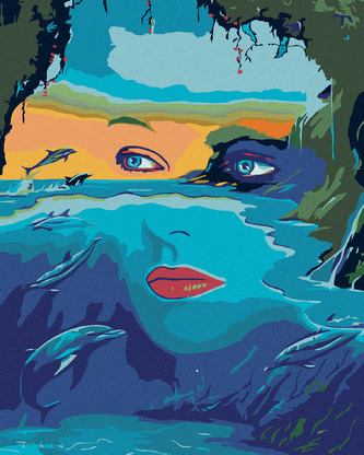 Malování podle čísel - POHLED Z MOŘE - 40x50 cm, vypnuté plátno na rám