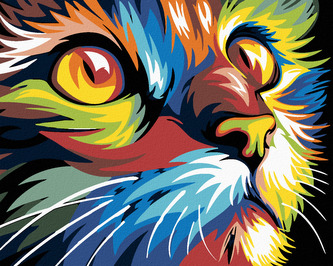 Malování podle čísel - KOČKA - 40x50 cm, bez rámu a bez vypnutí plátna