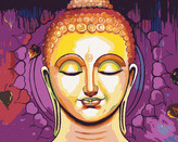 Malování podle čísel - MEDITUJÍCÍ BUDDHA - 40x50 cm, vypnuté plátno na rám