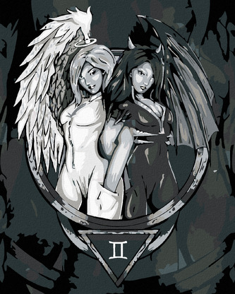 Malování podle čísel - GEMINI - 40x50 cm, bez rámu a bez vypnutí plátna