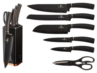 Sada nožů ve stojanu 7 ks Black Rose Collection BERLINGERHAUS BH-2422