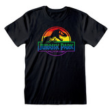 Pánské tričko Jurassic Park|Jurský Park: Logo Pride (L) černá bavlna