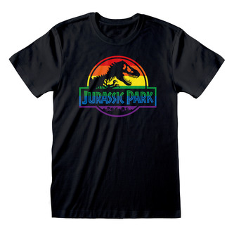 Pánské tričko Jurassic Park|Jurský Park: Logo Pride (L) černá bavlna