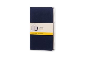 Moleskine: Sešity 3 ks čtverečkované modré L