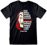 Pánské tričko Netflix|La Casa De Papel|Papírový dům: Names (2XL) černá bavlna