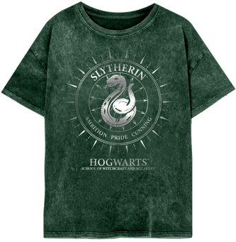 Dámské tričko Harry Potter: Zmijozelské souhvězdí (L) zelená bavlna