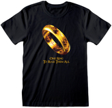 Pánské tričko Lord Of The Rings|Pán prstenů: One Ring To Rule Them All (M) černá bavlna